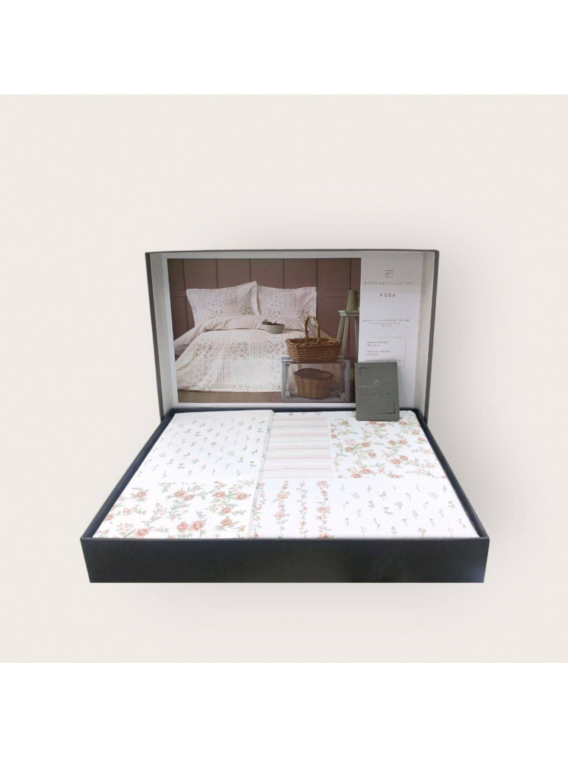 Постельное белье Pupilla Home ROSA (двуспальное, ранфорс, 100% хлопок)