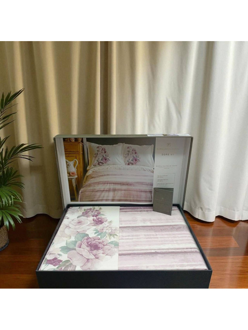 Постельное белье Pupilla Home DORE V1 (двуспальное, ранфорс, 100% хлопок)