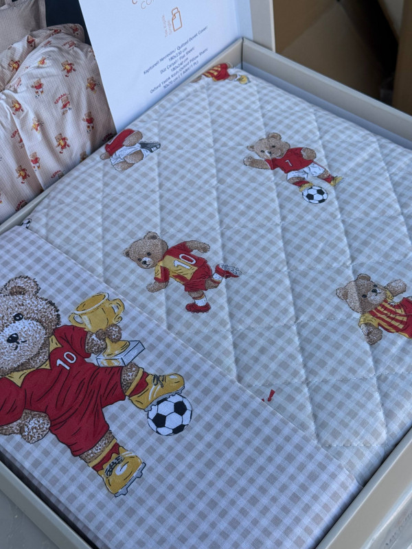 Apricitas "Mishka"—  Подростковый комплект постельного белья из 100% хлопка со стеганным пододеяльником