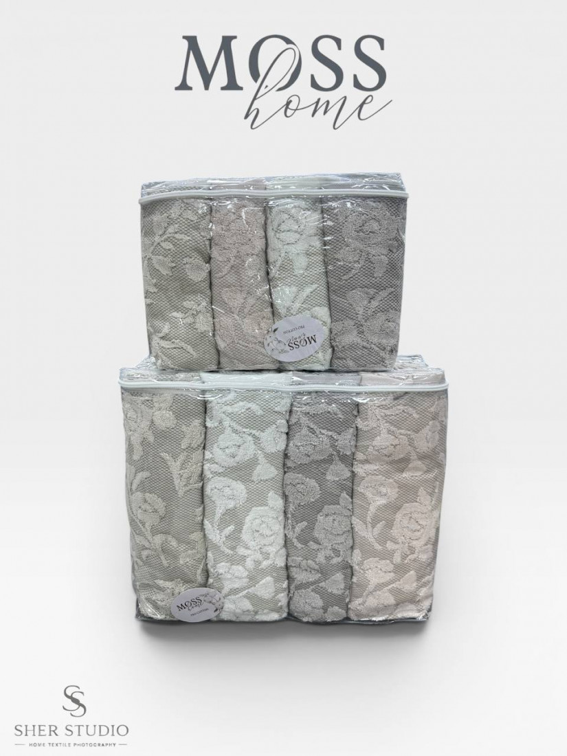 Moss home — Набор махровых полотенец 8 предметов 100хлопок (V8)