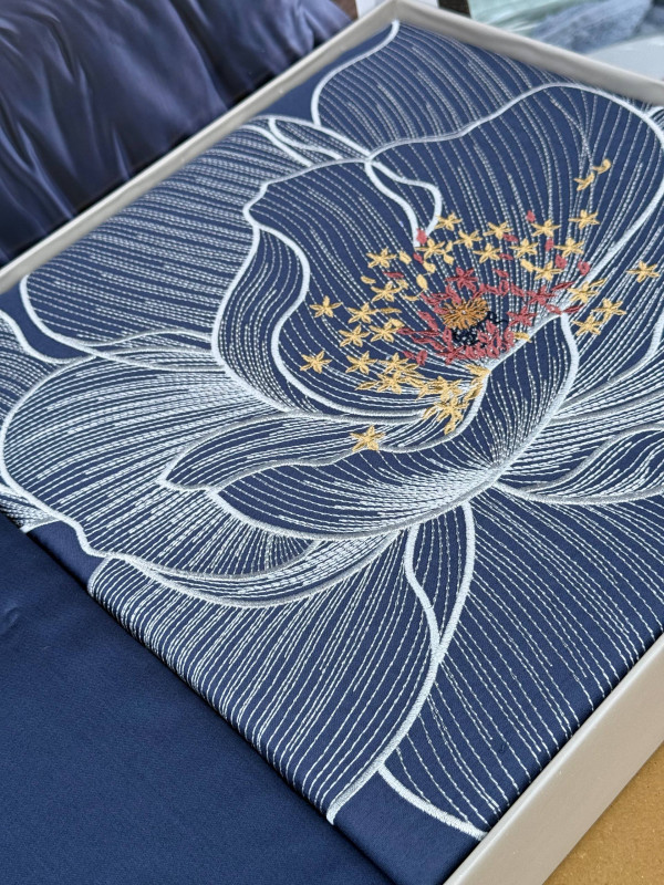 Dantela home "Calista Lacivert"—  Двуспальный комплект постельного белья Сатин