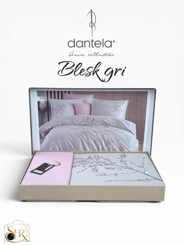 Dantela home "Blesk Gri"—  Двуспальный комплект постельного белья Сатин