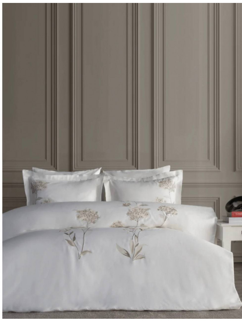 Dantela home "Lavinya bej"—  Двуспальный комплект постельного белья Сатин