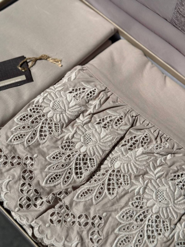 Dantela home "Romantica Bej"—  Двуспальный комплект постельного белья Poplin