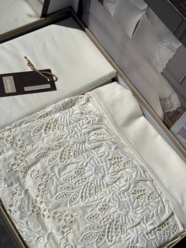 Dantela home "Romantica krem"—  Двуспальный комплект постельного белья Poplin