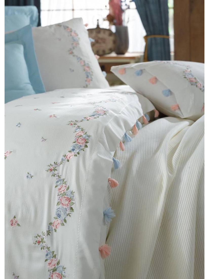 Dantela home "Lara krem"—  Двуспальный комплект постельного белья Satin