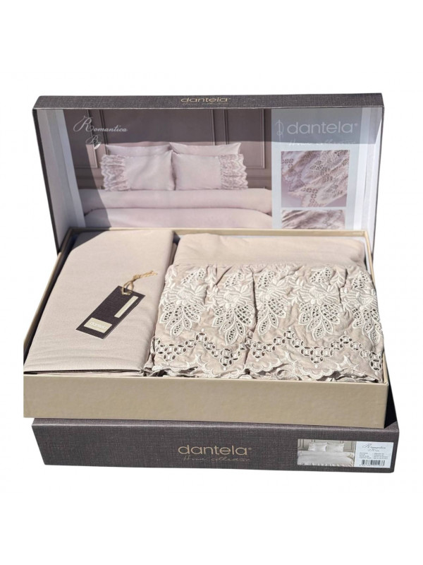 Dantela home "Romantica Bej"—  Двуспальный комплект постельного белья Poplin