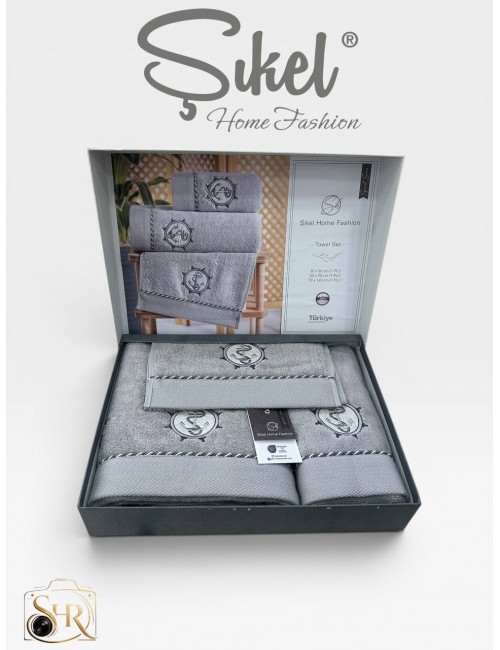 Şikel Home Fashion (MARINE) Набор полотенец (3 предмета)