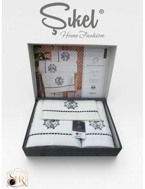Şikel Home Fashion (MARINE) Набор полотенец (3 предмета)
