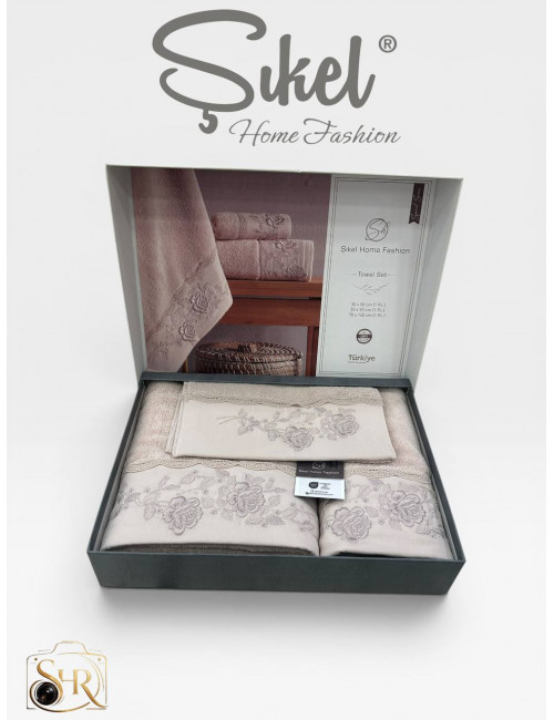 Şikel Home Fashion (Cicek) Набор полотенец (3 предмета)