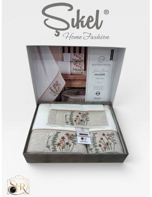 Şikel Home Fashion (KIR ÇİÇEĞİ) Набор полотенец (3 предмета)