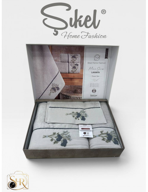 Şikel Home Fashion (LAVANTA) Набор полотенец (3 предмета)