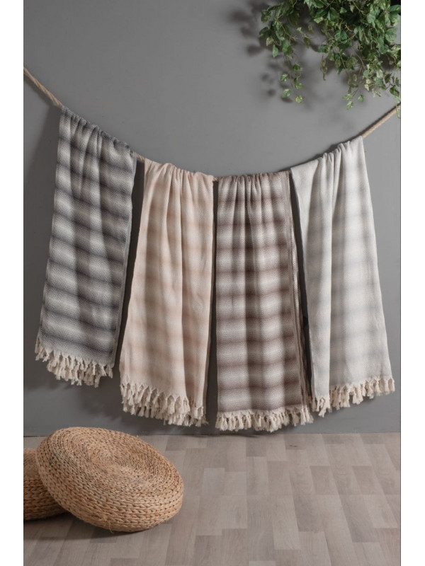 Летнее хлопковое покрывало Bravo Home Miray PIQUE 200×230 см (Антрацит)