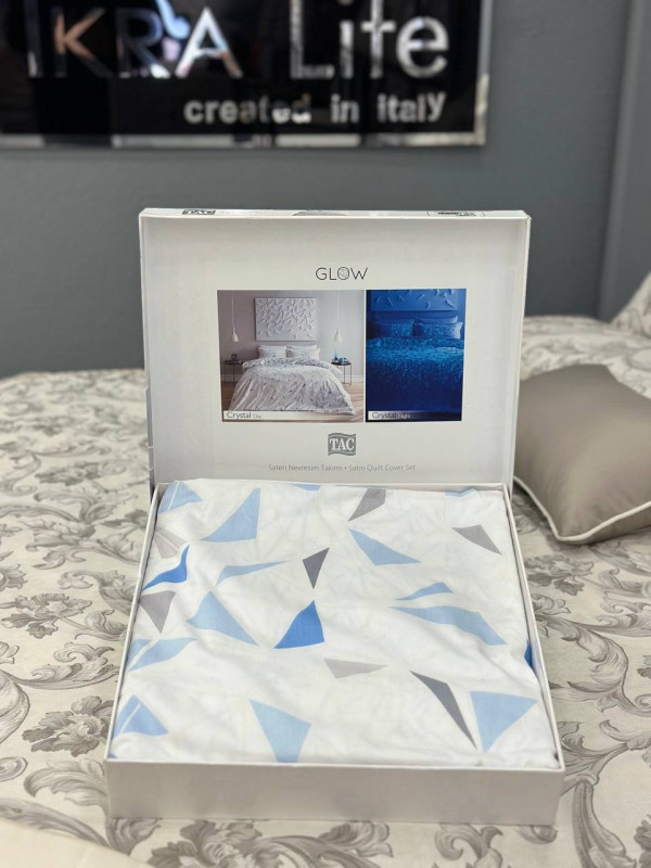 Tac Glow Crystal Saten | Постельное белье евро Tac Glow Crystal сатин Фосфор