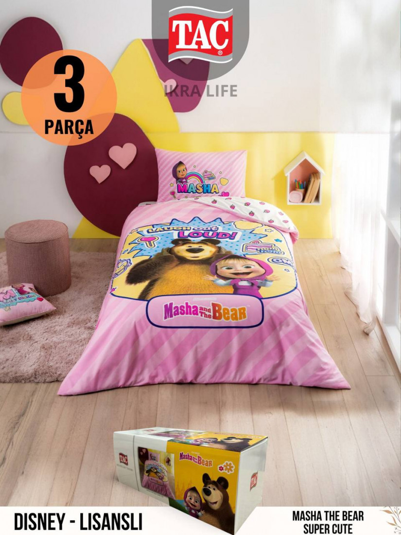TAC Disney Masha the Bear / ЛИЦЕНЗИОННОЕ ПОСТЕЛЬНОГО БЕЛЬЯ С ГЕРОЯМИ ИЗ МУЛЬТИКОВ
