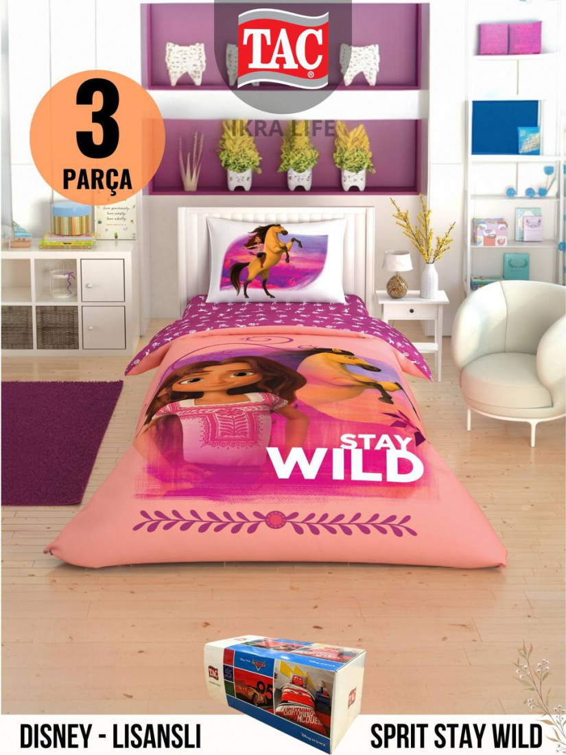 TAC Disney Sprit Stay Wild / ЛИЦЕНЗИОННОЕ ПОСТЕЛЬНОГО БЕЛЬЯ С ГЕРОЯМИ ИЗ МУЛЬТИКОВ