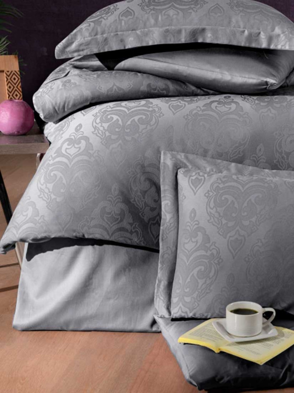 First Choice JSD-132 SOFYA QUİCKSİLVER | Постельное белье JACQUARD SATİN DARK SERİES