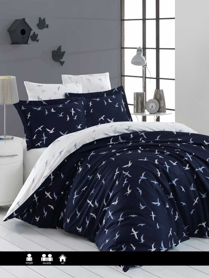 First Choice S-326 Liberta Navy Blue | Постельное белье сатин