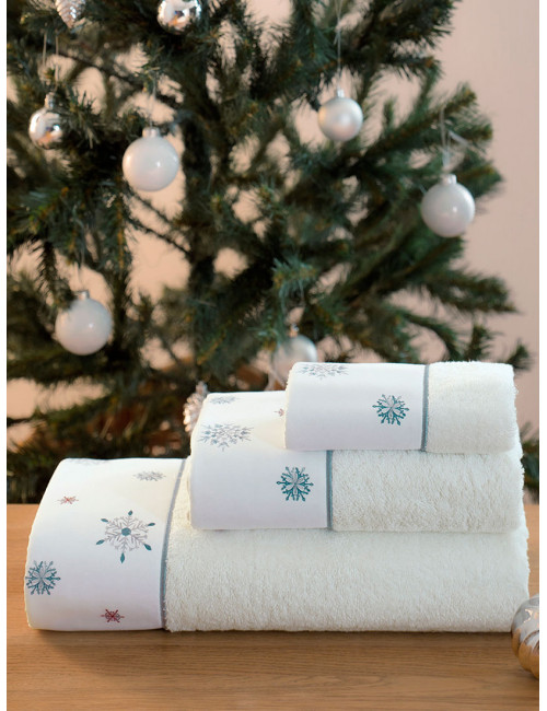Tivolyo home Christmas | Набор полотенец из 4-х предметов (30x50 см, 50х100 см, 75х150 см) + ароматизатор