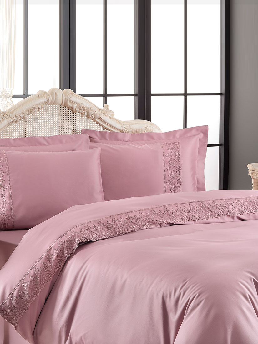 Tivolyo Lina murdum Satin 210 TC | Satin bed linen-Digital with lace