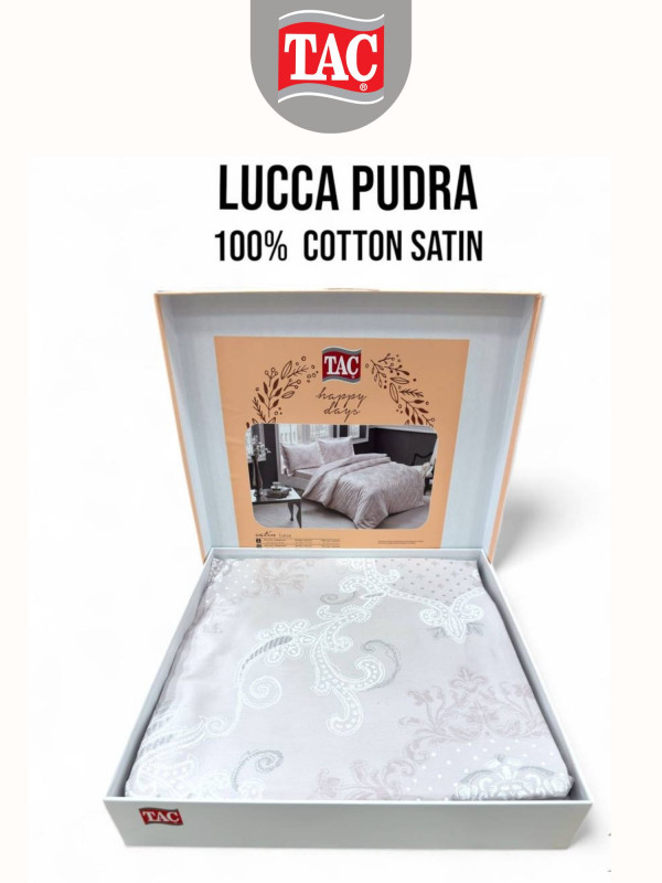 Tac Saten Lucca pembe | Постельное белье сатин (Евро)