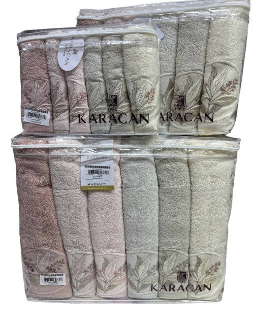 Karacan Pamela — Набор махровых полотенец Karacan Premium 18 предметов 100% хлопок