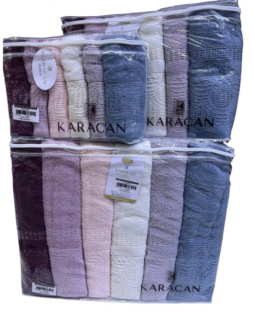 Karacan Ahenk — Набор махровых полотенец Premium 18 предметов 100% хлопок