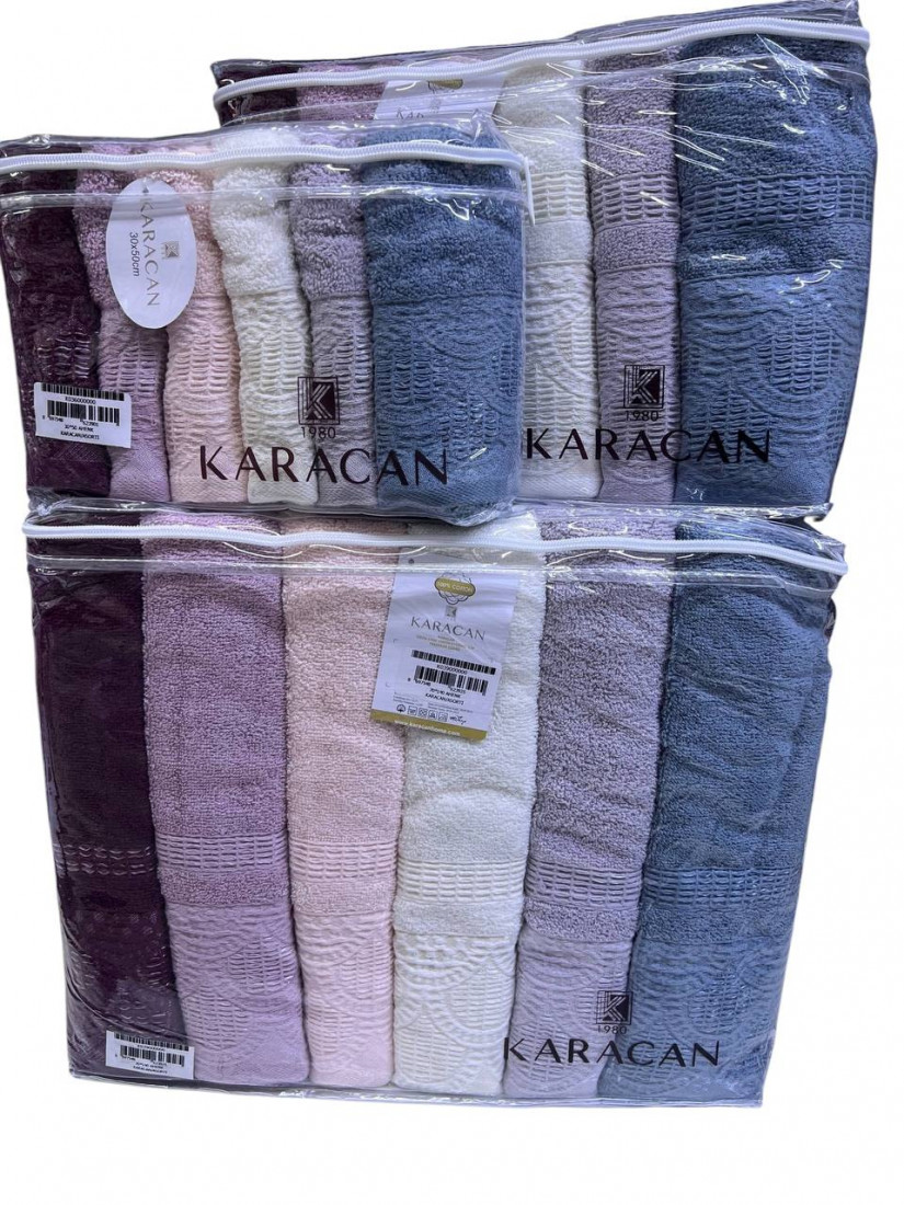 Karacan Ahenk — Набор махровых полотенец Premium 18 предметов 100% хлопок