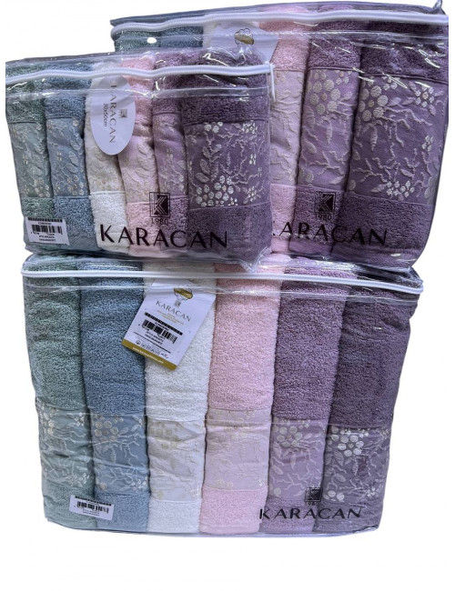 Karacan Afrodita — Набор махровых полотенец Premium 18 предметов 100% хлопок
