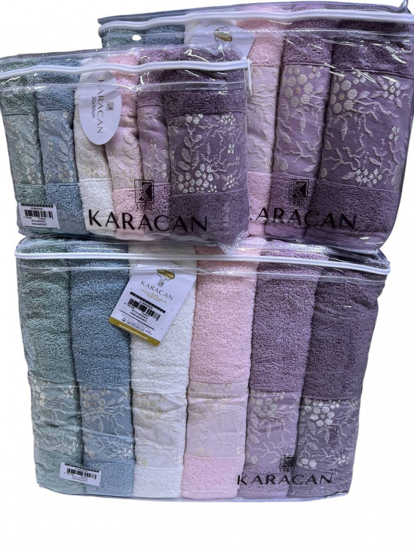 Karacan Afrodita — Набор махровых полотенец Premium 18 предметов 100% хлопок