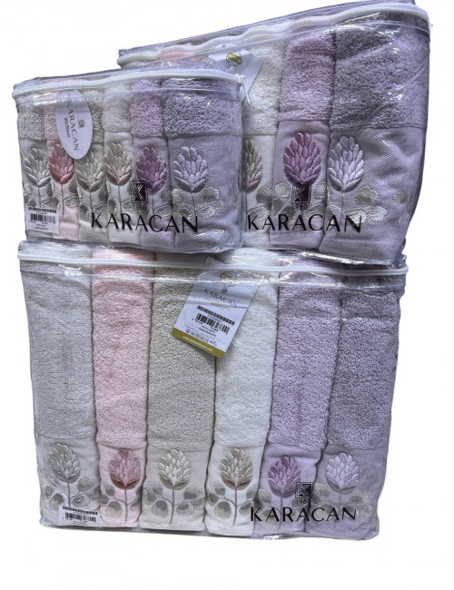 Karacan Alicia — Набор махровых полотенец Premium 18 предметов 100% хлопок