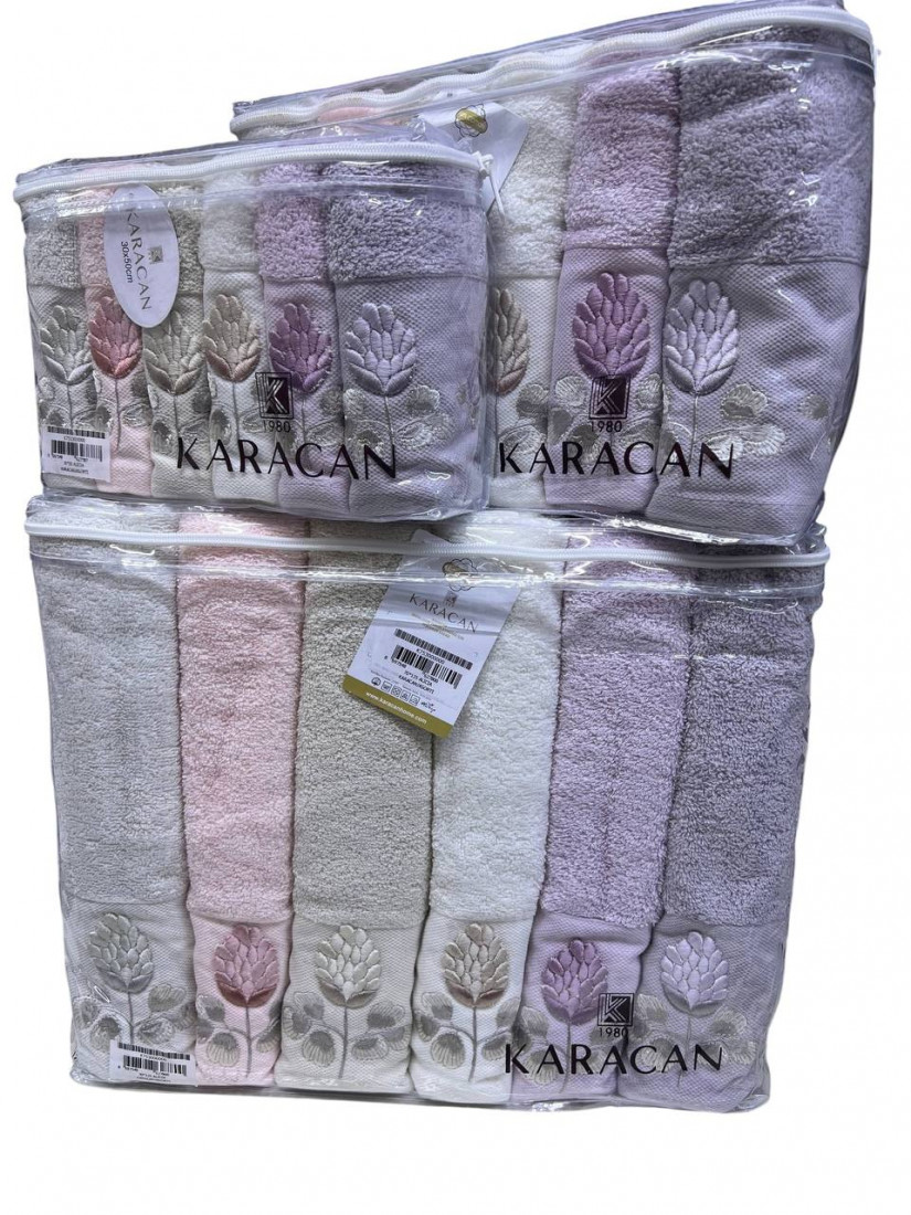 Karacan Alicia — Набор махровых полотенец Premium 18 предметов 100% хлопок