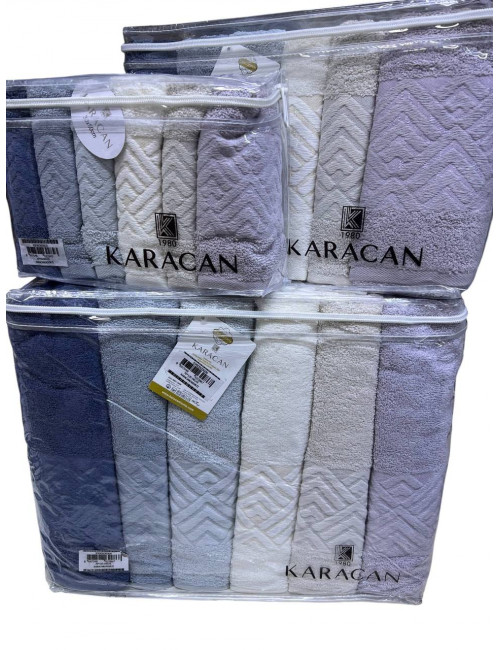 Karacan Delhi — Набор махровых полотенец Premium 18 предметов 100% хлопок