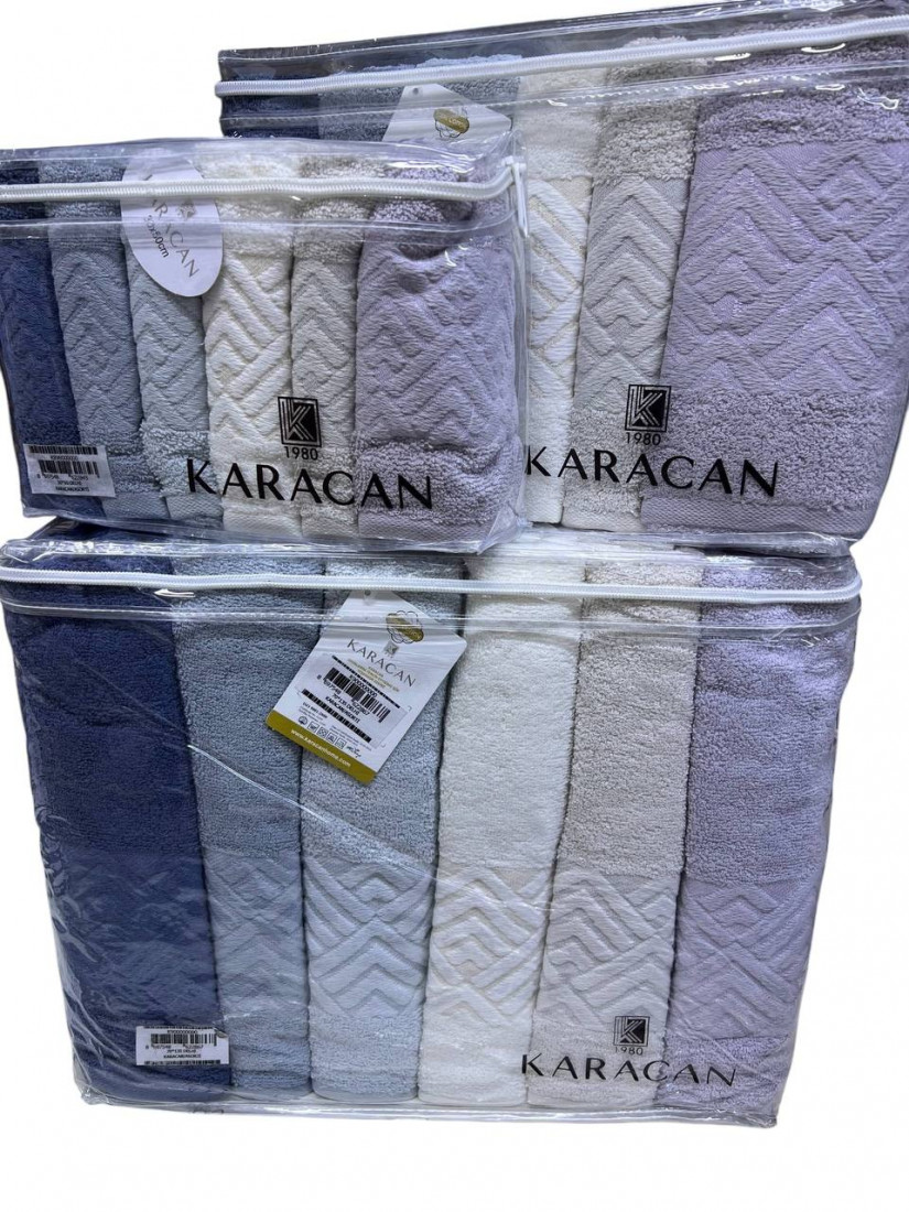 Karacan Delhi — Набор махровых полотенец Premium 18 предметов 100% хлопок