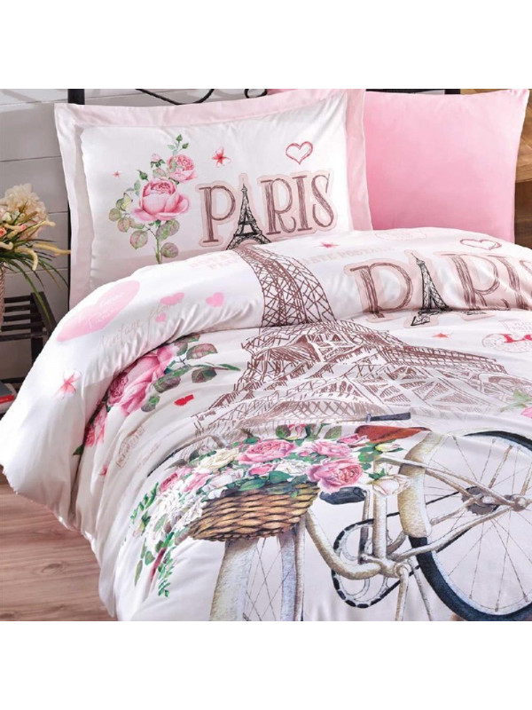 Clasy Paris Love —  Подростковый Полутороспальное комплект постельного белья из 100% хлопка