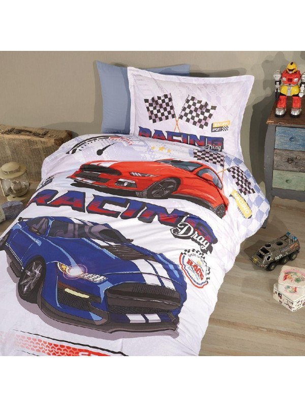 Clasy Racing drag —  Подростковый Полутороспальное комплект постельного белья из 100% хлопка
