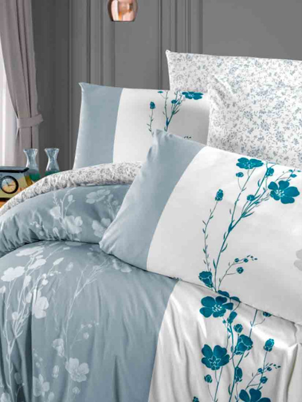 First Choice R-366 CAMELİA GREY | Постельное белье ранфорс