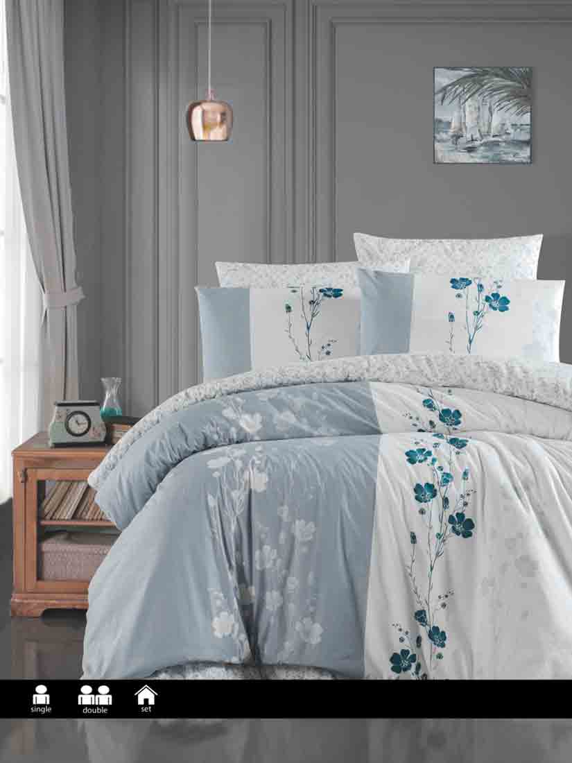 First Choice R-366 CAMELİA GREY | Постельное белье ранфорс